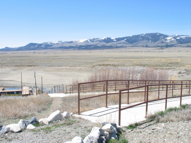 picture showing Paved accessible ramp leading to the boat dock at Silos Marina. 